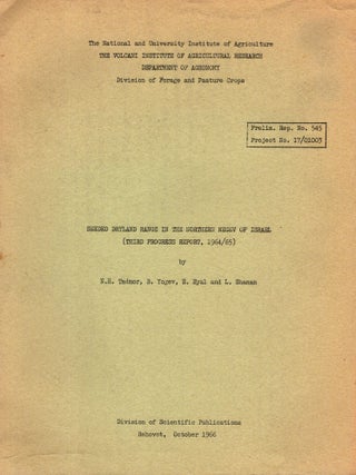 Item #104743 Seeded Dryland Range in the Northern Negev of Israel (Third Progess Report,...