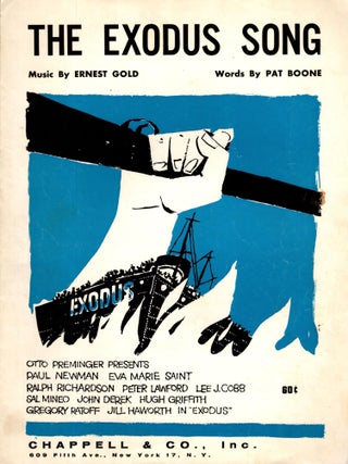 Item #105093 The Exodus Song. Ernest Gold, words by, Pat, music by. Boone