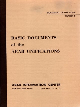 Item #105446 Basic Documents of the Arab Unifications