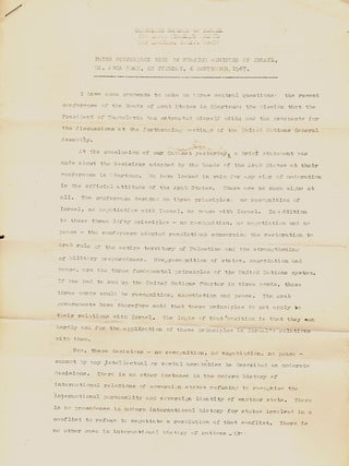 Item #106135 Press Conference Held by Foreign Minister of Israel, Mr. Abba Eban, On Tuesday, 6...