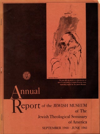 Item #106624 Annual Report of the Jewish Museum of The Theological Seminary of America, September...