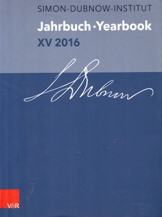 Item #107602 Jahrbuch des Dubnow-Instituts Dubnow Institute Yearbook XV 2016. Raphael Gross