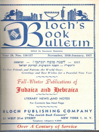 Bloch's Book Bulletin. Year 29, Nos. 116-117, November, 1956 - January, 1957 through Year 32,...