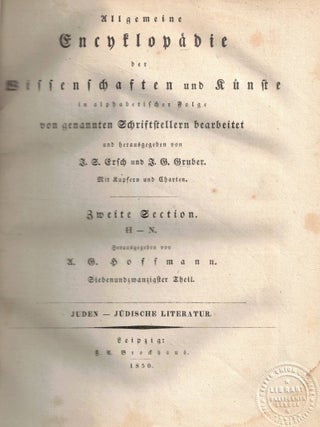 Allgemeine encyclop&auml;die der wissenschaften und k&uuml;nste in alphabetischer folge von genannten...