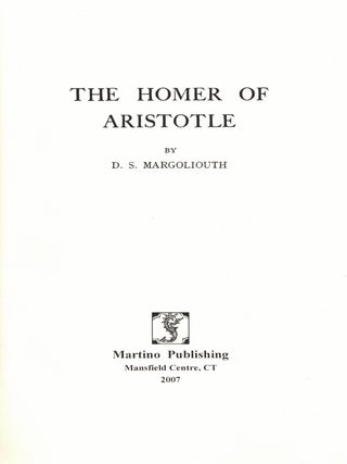 The Homer of Aristotle