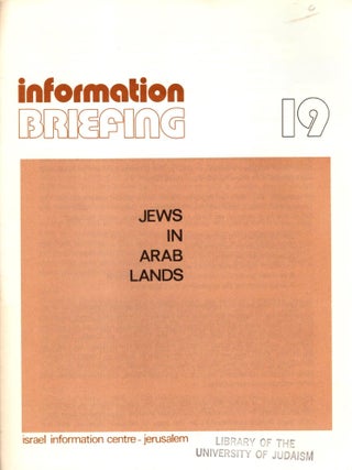 Item #17873 Jews in Arab Lands; Information Briefing 19