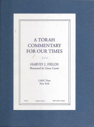 Item #68120 A Torah Commentary For Our Times. (All Three Volumes). Volume One: Genesis. Volume...