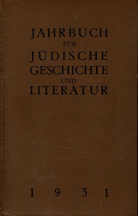 Item #75645 Jahrbuch fur judische Geschichte und Literatur. Neunundzwanzagster Band. Verbande der...