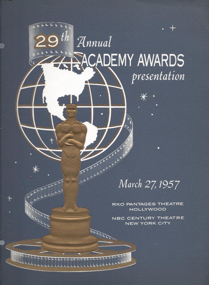 Item #75867 Twenty-Ninth Annual Academy Awards Presentation, March 27th. 1957. RKO Pantages Theatre - Hollywood. NBC International Theatre - New York City. Valentine Davies, directed by.