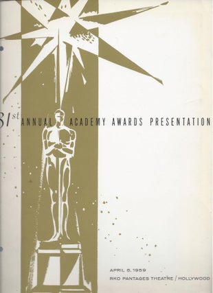 Item #75870 Thirty-First Annual Academy Awards Presentation, April 6th. 1959. RKO Pantages...
