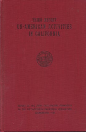 Item #87394 California Legislature Report of Joint Fact-Finding Committee on Un-American...