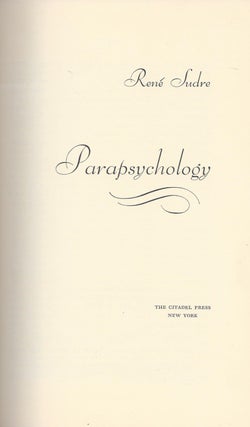 Item #87550 Parapsychology. Rene Sudre
