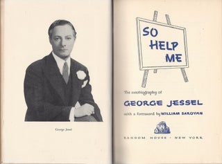 Item #87556 So Help Me: The Autobiography of George Jessel. George Jessel