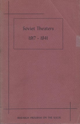 Item #87566 Soviet Theaters 1917 - 1941: A Collections of Articles. Martha Bradshaw