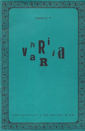 Item #87759 Varia. Katalog No. 77