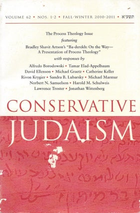 Item #87782 Conservative Judaism, Volume 62, Number 1-2, Fall-Winter 2010-2011. Martin S. Cohen,...