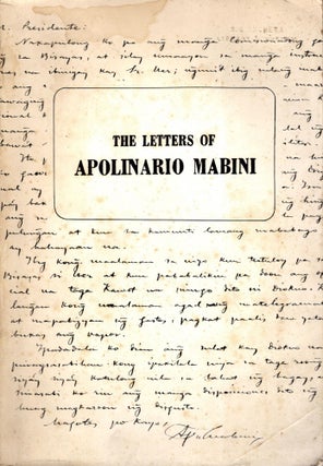Item #88224 The Letters of Apolinario Mabini. Apolinario Mabini