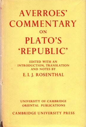 Item #92414 Averroes' Commentary on Plato's 'Repubiic'. Averroes